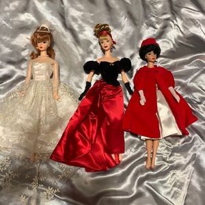 Three Collectable Barbie w/o boxes